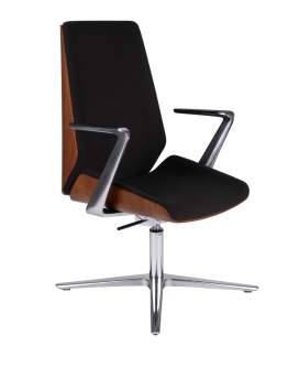 Fotel konferencyjny Moon Wood CF AL1 - Jasny Orzech N01 (3077) - OUTLET